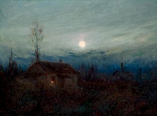 SYDNEY LAURENCE (1865-1940), Cabin by Moonlight