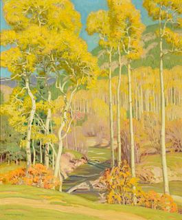 E. MARTIN HENNINGS (1886-1956), Twining Canyon (circa 1930)