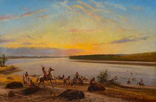 WILLIAM DE LA MONTAGNE CARY (1840-1922), After the Buffalo Hunt