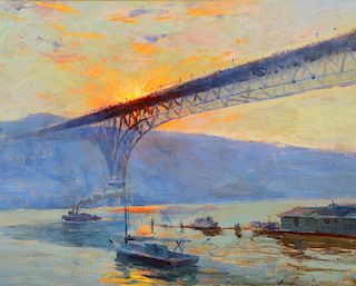 SYDNEY LAURENCE (1865-1940), Aurora Bridge, Seattle, Washington