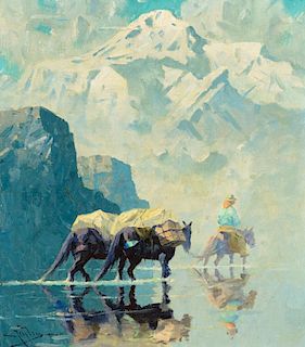 EUSTACE ZIEGLER (1881-1969), Packing in Below Mt. McKinley