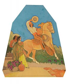 MAYNARD DIXON (1875-1946), Mexican Cowboy mural study (1934)