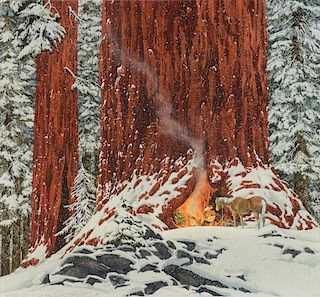 BEV DOOLITTLE (b. 1947), Christmas Day, Give or Take a Week