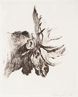 CARL RUNGIUS (1869-1959), Old Bull; Young Bull; The Rivals