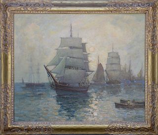 Paul Bernard King  (1867-1947) Ships Painting