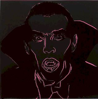 Andy Warhol "Dracula" from Myths. Signed Screenprint