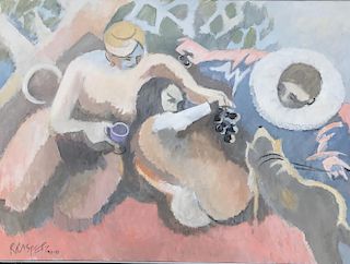 Robert Casper (1928-2012) Monhegan Modernist LARGE Painting