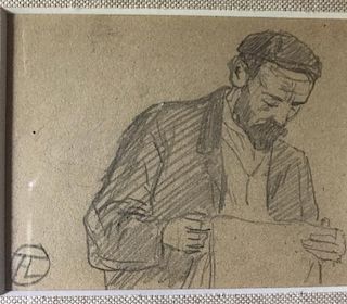 Henri Toulouse-Lautrec (1864-1901), attr. drawing DOUBLE SIDED