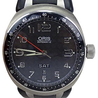 Men's Oris Automatic Watch, Titanium Case with Skeleton Case Back, Rubber Strap