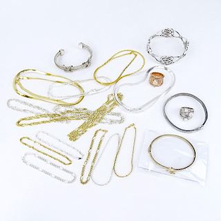 Collection of Contemporary Fashion Jewelry Including Necklaces, Bracelets and Rings