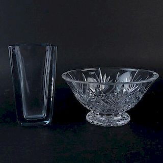 Two (2) European Art Glass Vase and Bowl