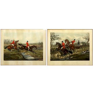 Pair Hand Colored Engravings "The Right And Wrong Sort"