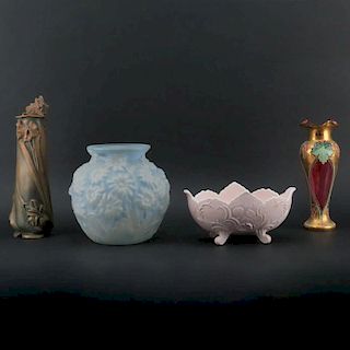 Collection of Antique Glass and Pottery Vases