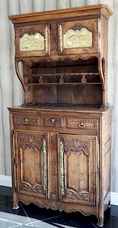 FRENCH ANTIQUE WALNUT SERVING CUPBOARD 19TH C