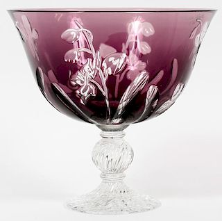 MAGDA NEMETH FOOTED GLASS FRUIT BOWL