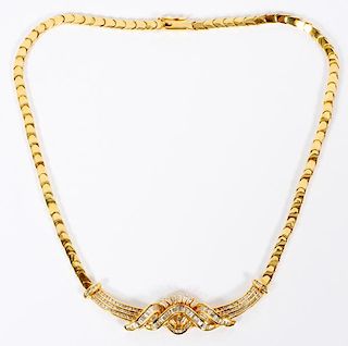 1.95CT DIAMOND AND 18KT GOLD NECKLACE