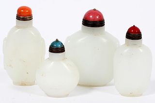 AGATE SNUFF BOTTLES FOUR