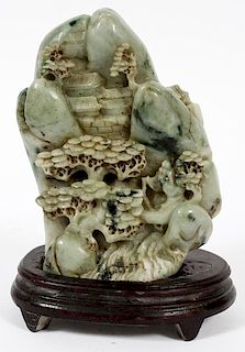 CHINESE CARVED HARD STONE SCULPTURE