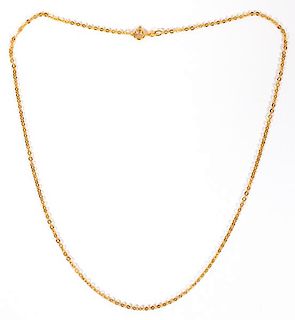 14 KT GOLD CABLE CHAIN NECKLACE