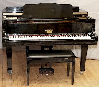 STEINDORF EBONY BABY GRAND PIANO CIRCA 1950