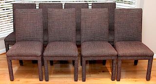 UPHOLSTERED DINING CHAIRS 1989 SET OF 8
