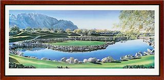 AFTER RUTH MAYER OFFSET LITHOGRAPH OF A GOLF COURSE
