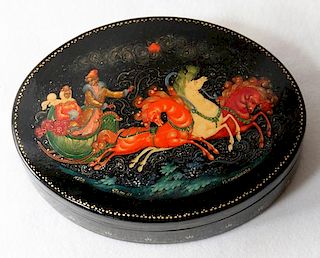 USSR LACQUER OVAL BOX