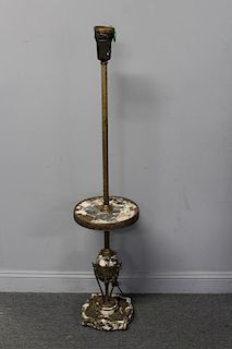 Bronze Mounted Specimen Marble Standing Lamp /