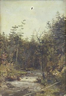 19th C. Hudson River School Wooded Landscape.