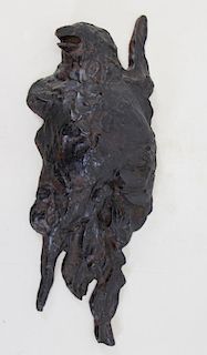 BASKIN, Leonard. Bronze Relief of a Bird.