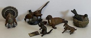 6 Vienna Bronzes Of Animals To Inc