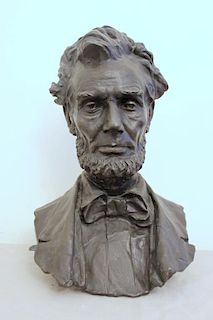 BISSELL, George E. Patinated Bronze Bust of