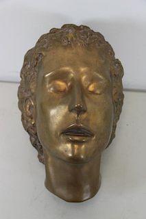 Life-Sized Bronze Head of a Woman.