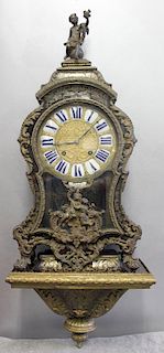 Antique French Bronze Mounted Boulle Clock.
