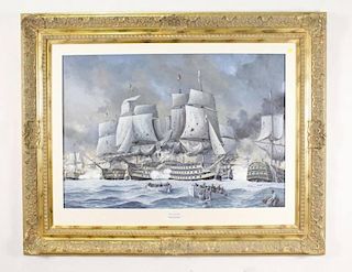 Oil on Board, "H.M.S. Victory" By John Cooper