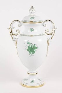 Herend "Chinese Bouquet" Porcelain Lidded Urn