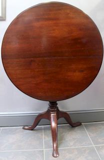 Antique Mahogany Tilt Top Table with Birdcage.