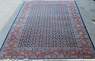 Finely Woven Antique Handmade Roomsize Carpet.
