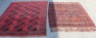 2 Finely Woven Antique Handmade Bokhara