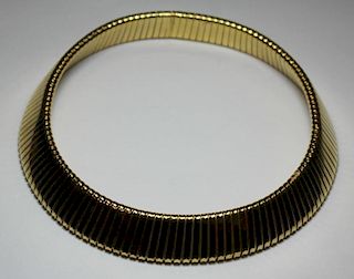 JEWELRY. Italian 18kt Gold Choker Necklace.