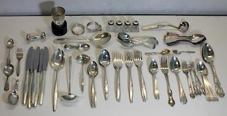 STERLING. Assorted Silver Flatware and Hollow Ware
