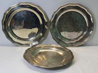 SILVER. Assorted Austrian Silver Tray Grouping.