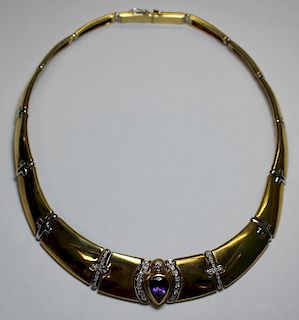 JEWELRY. H. Stern 18kt Gold, Diamonds and Amethyst