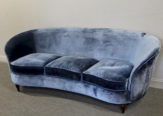 Vintage Italian Modern Upholstered Sofa.