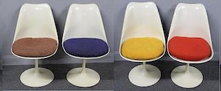 Set of 4 Eero Saarinen for Knoll Tulip Chairs.