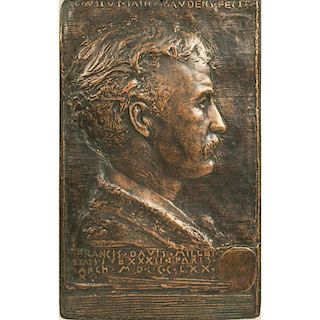 Augustus Saint Gauden (1848-1907) Copper Relief Portrait of Frances Millett