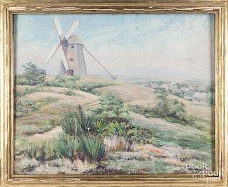 J. Winthrop Andrews (American 1879-1964), oil on canvas titled The Old Windmill, signed lower righ
