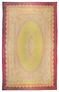 An Aubusson Style Wool Rug 21 feet 6 inches x 15 feet 4 inches.