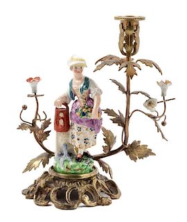 A Derby Porcelain Figure Height overall 8 inches.