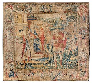 A Flemish Wool Tapestry 11 feet 3 inches x 12 feet 8 inches.